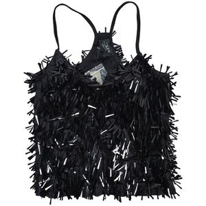 J.‎ Crew Collection vintage rib tank top with drop sequins Black XS NWT
